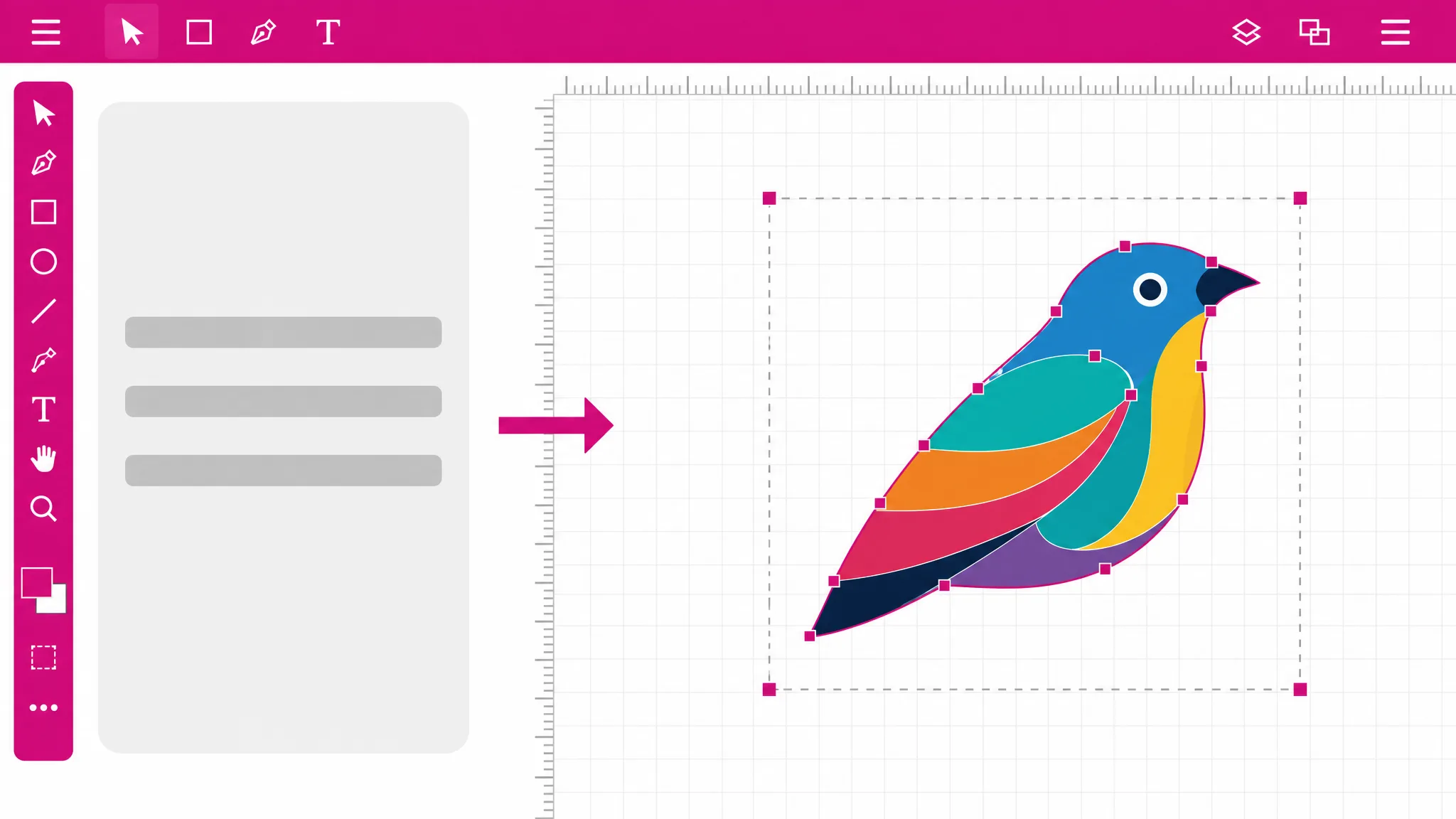 The output is geometry, not pixels