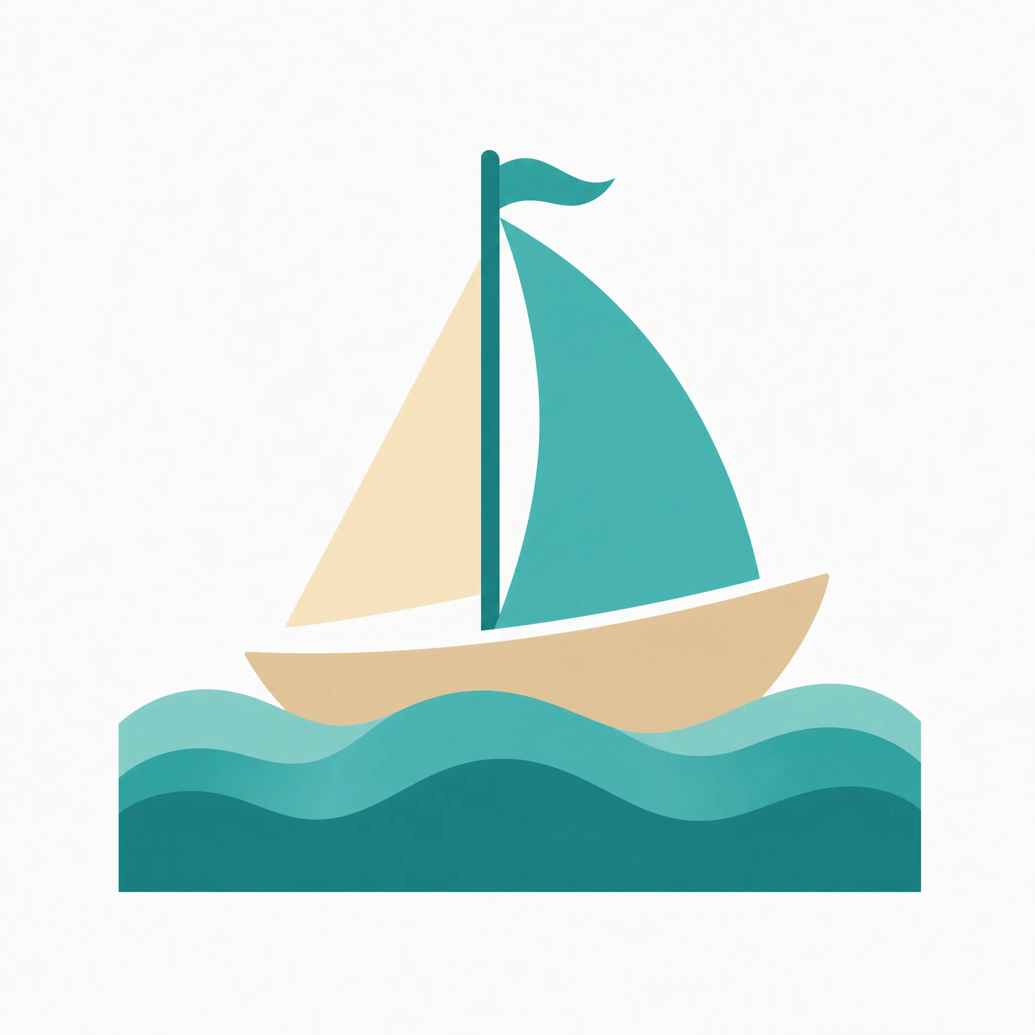 Poster-style scenes made of solid color shapes — the visual language vector is naturally good at.