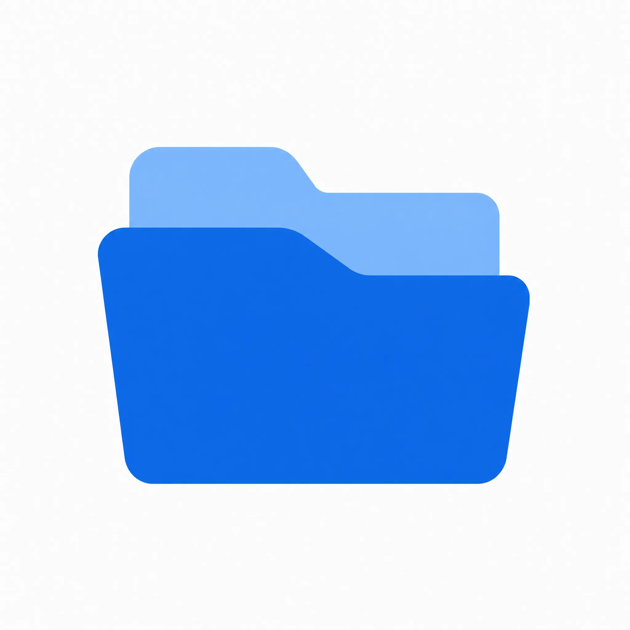 Two flat colors giving depth without gradients — a style that survives being scaled down.