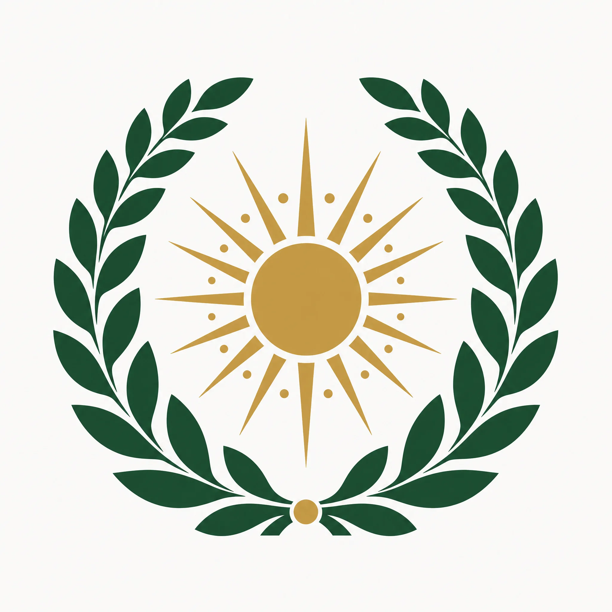 A laurel wreath anniversary emblem in outline vector, the classic use for scalable graphics on print collateral.