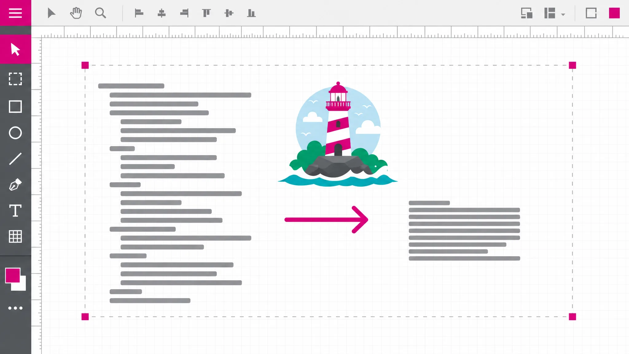 Format and minify, both without changing the drawing