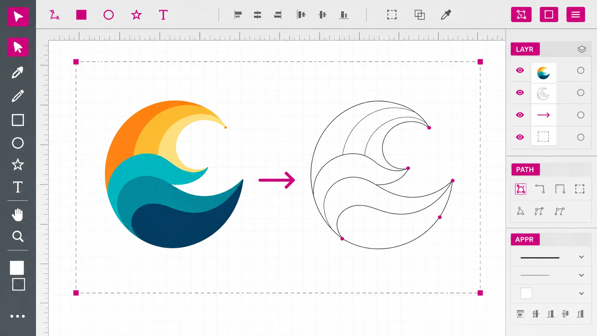 Cutting software does not speak SVG