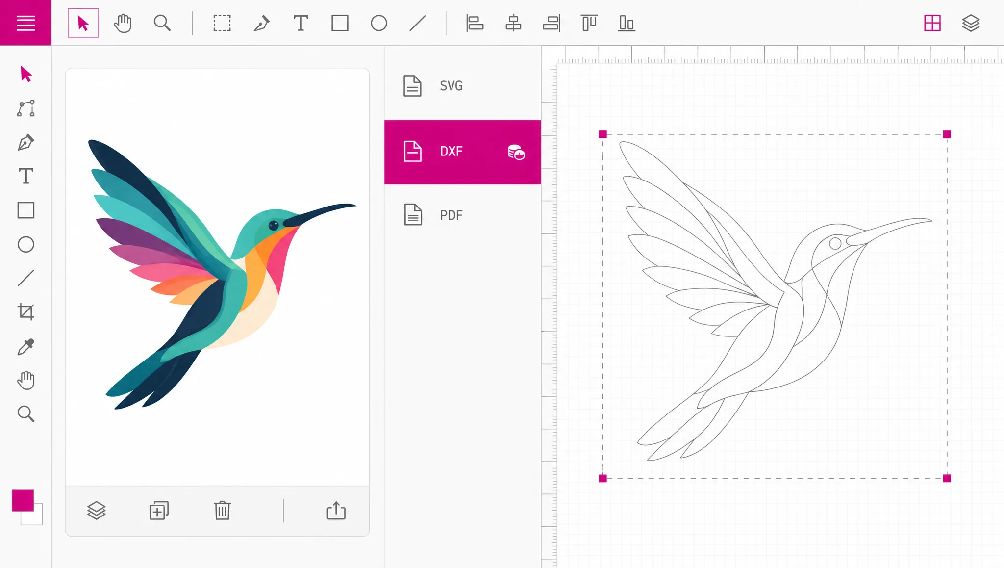 How to Use the SVG to DXF Converter