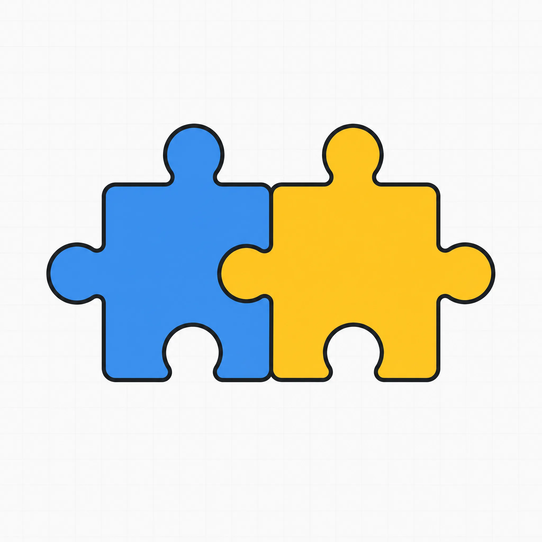 Interlocking shapes that have to align after cutting, which is why the curve geometry has to survive intact.