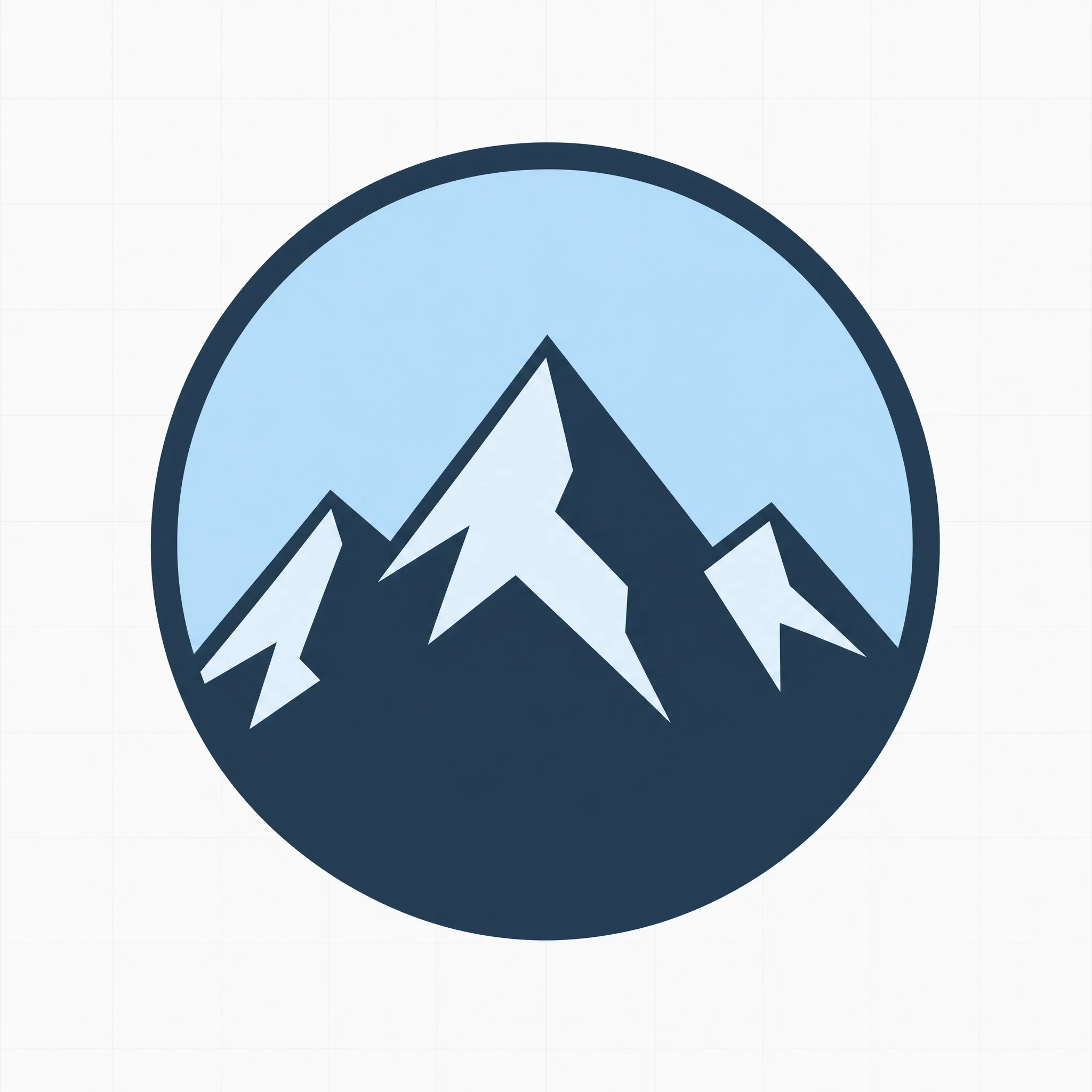 "A mountain inside a circle" works because both parts are simple and the relationship between them is stated.
